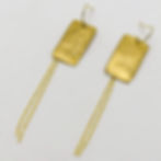 Boucles d'oreilles rectangle bronze made in france