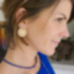 Collier ras du cou pierres naturelles lapis lazuli