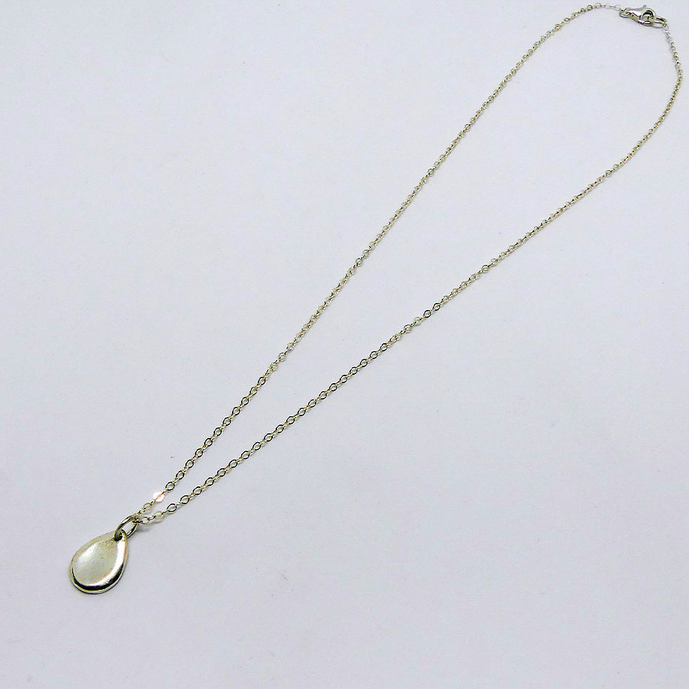 Thumbnail: Collier GOUTTE argent Bijoux made in Pau France de créateurs français fabriqué à la main