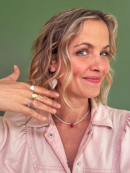 collier pierres naturelles, collier nacre, collier ras du cou, collier octobre rose, bijou octobre rose, pierres naturelles, pierres fines, nacre