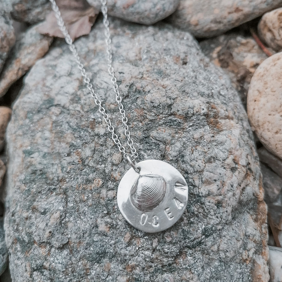 Miniature : collier médaille océan