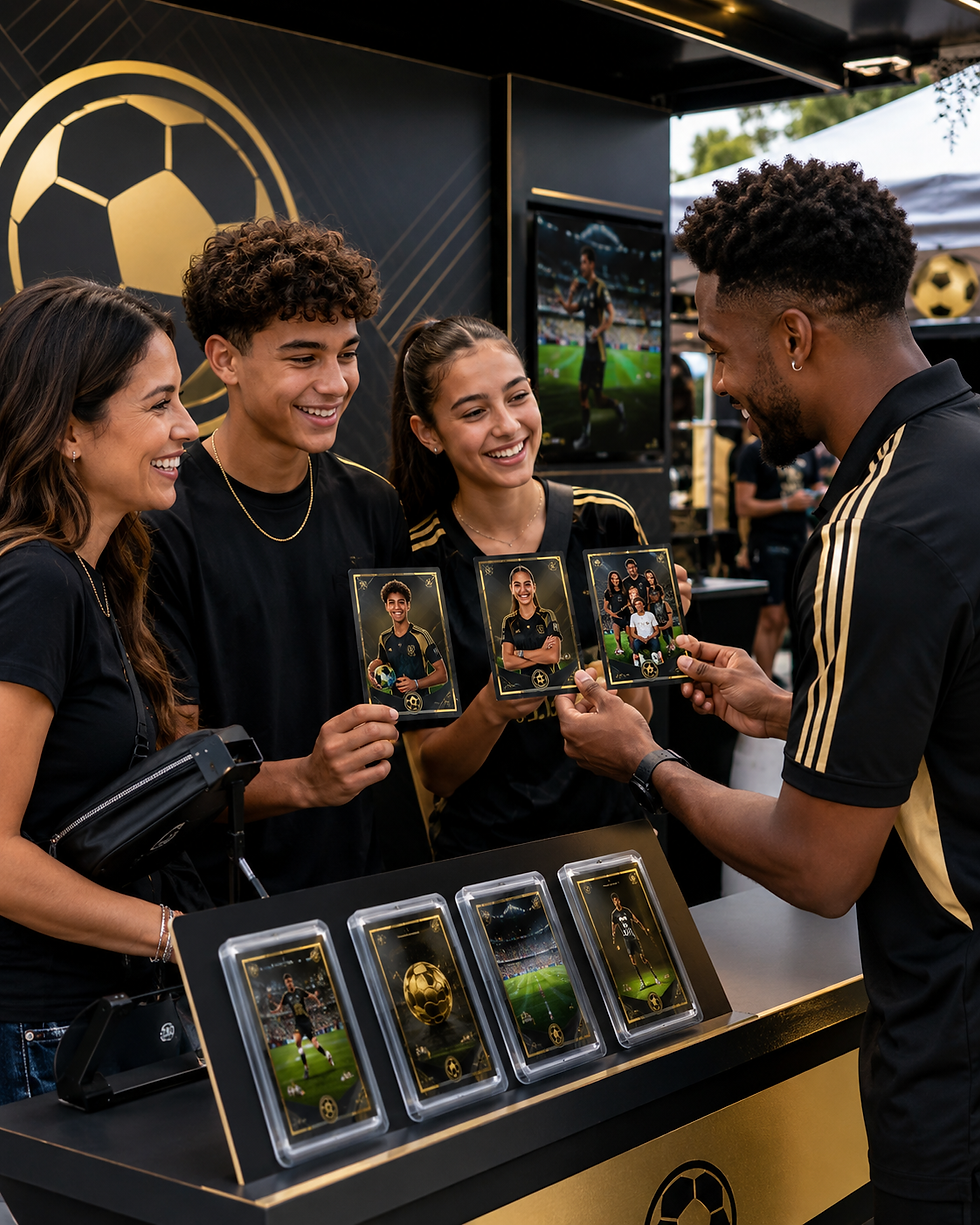 Glam photo booth with custom prints for World Cup event