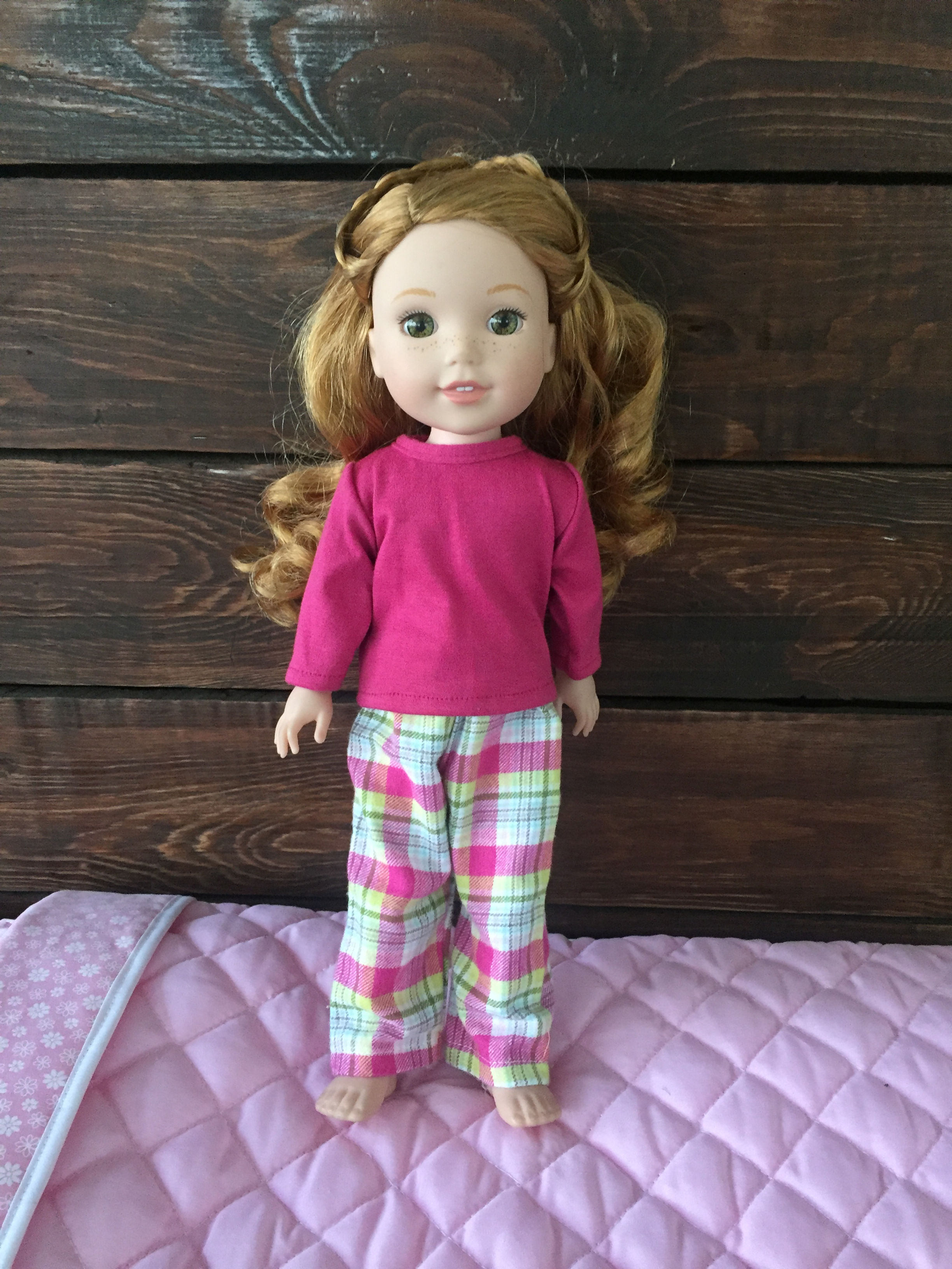 PIJAMA WELLIE  WISHERS PANTALÓN FRANELA Y CAMISA MANGA LARGA