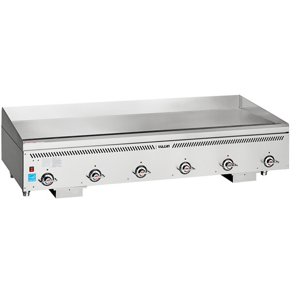 Vulcan VCCG72-IS Liquid Propane 72″ Griddle with Infrared Burners and Steel Plat