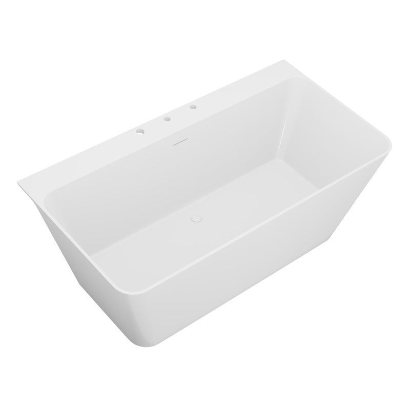 Vault Series 67 in. x 32 in. Flat Bottom Acrylic Freestanding 77 Gallon Soaking
