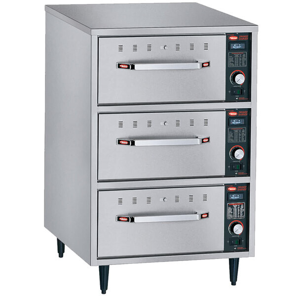 Hatco HDW-3N Freestanding Narrow Three Drawer Warmer – 120V, 1350W