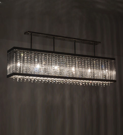 Meyda 61"L Quadrato Graz Oblong Pendant