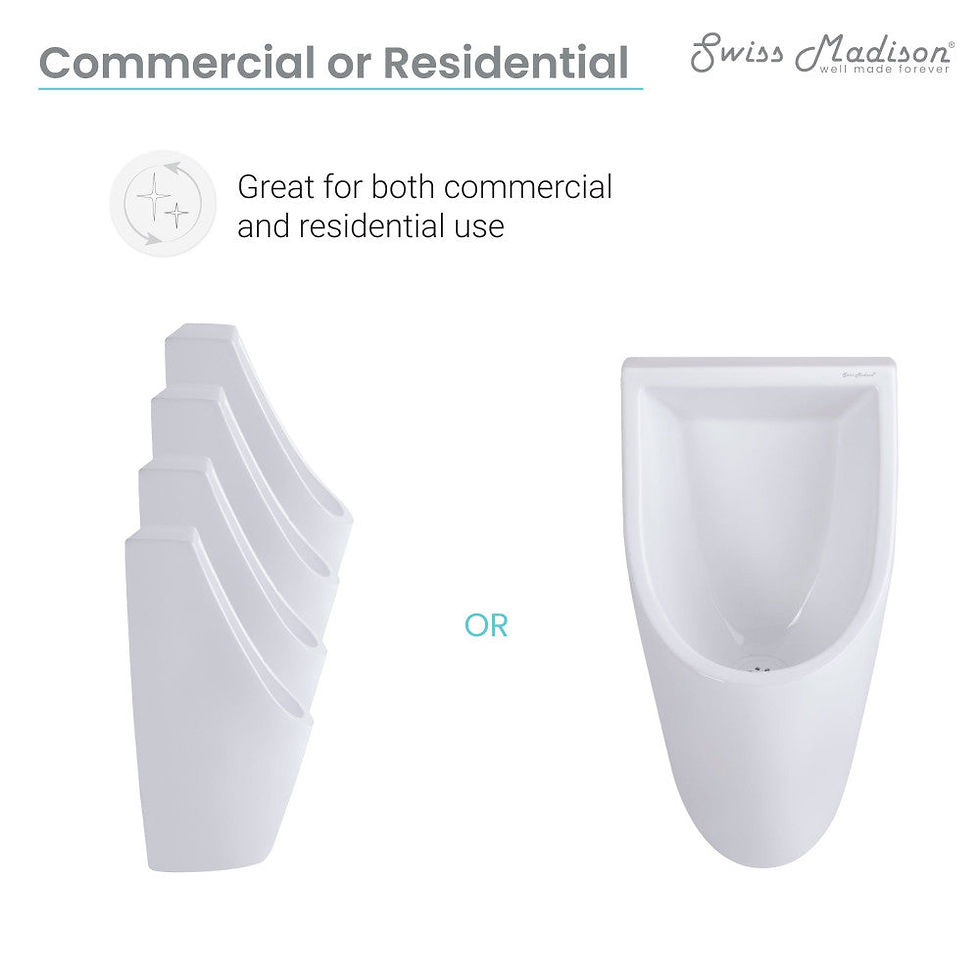 Thumbnail: Swiss Madison Voltaire Waterless Urinal in White