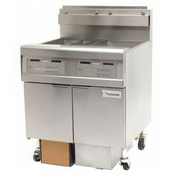 Frymaster FPGL230-CA Natural Gas Floor Fryer with Two 30 lb. Frypots and Automat