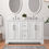 Thumbnail: 54x22x34.5’’ Double Sink Freestanding Bathroom Vanity with Stone Top