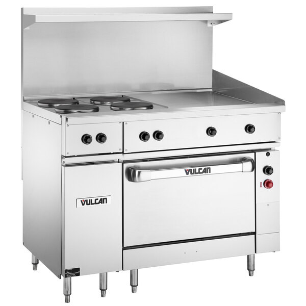 Vulcan EV48S-4FP24G208 Endurance Series 48″ Electric Range with 4 French Plates