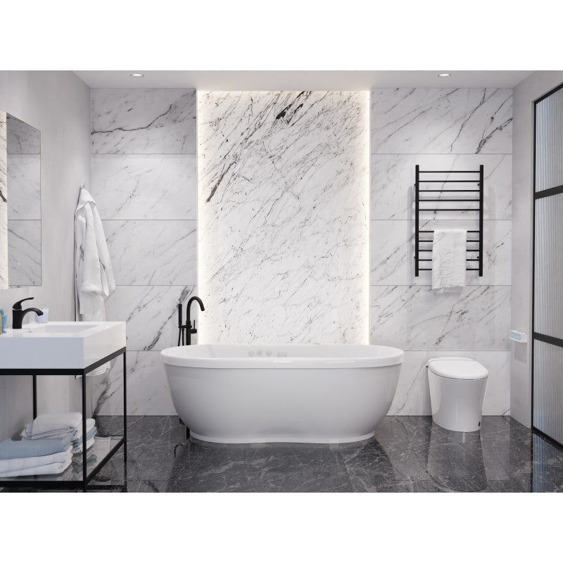 Thumbnail: Janna 6 ft. Acrylic Whirlpool and Air 53 Gallon Capacity Freestanding Bathtub wi