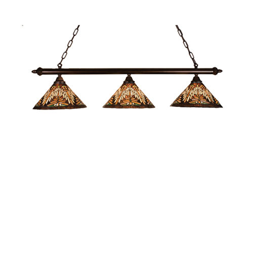 Meyda 47"L NUEVO Mission 3 LT Island Pendant