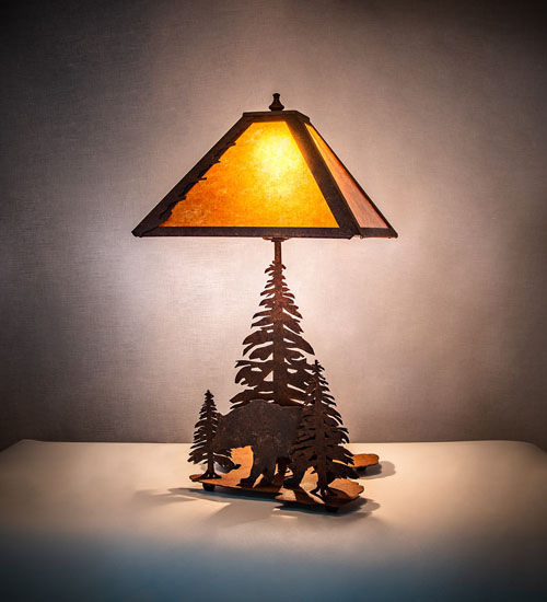 Meyda 21" High Lone Bear Table Lamp