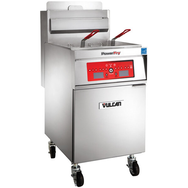 Vulcan 1VK65C-1 PowerFry5 65-70 lb. Natural Gas Floor Fryer with Computer Contro