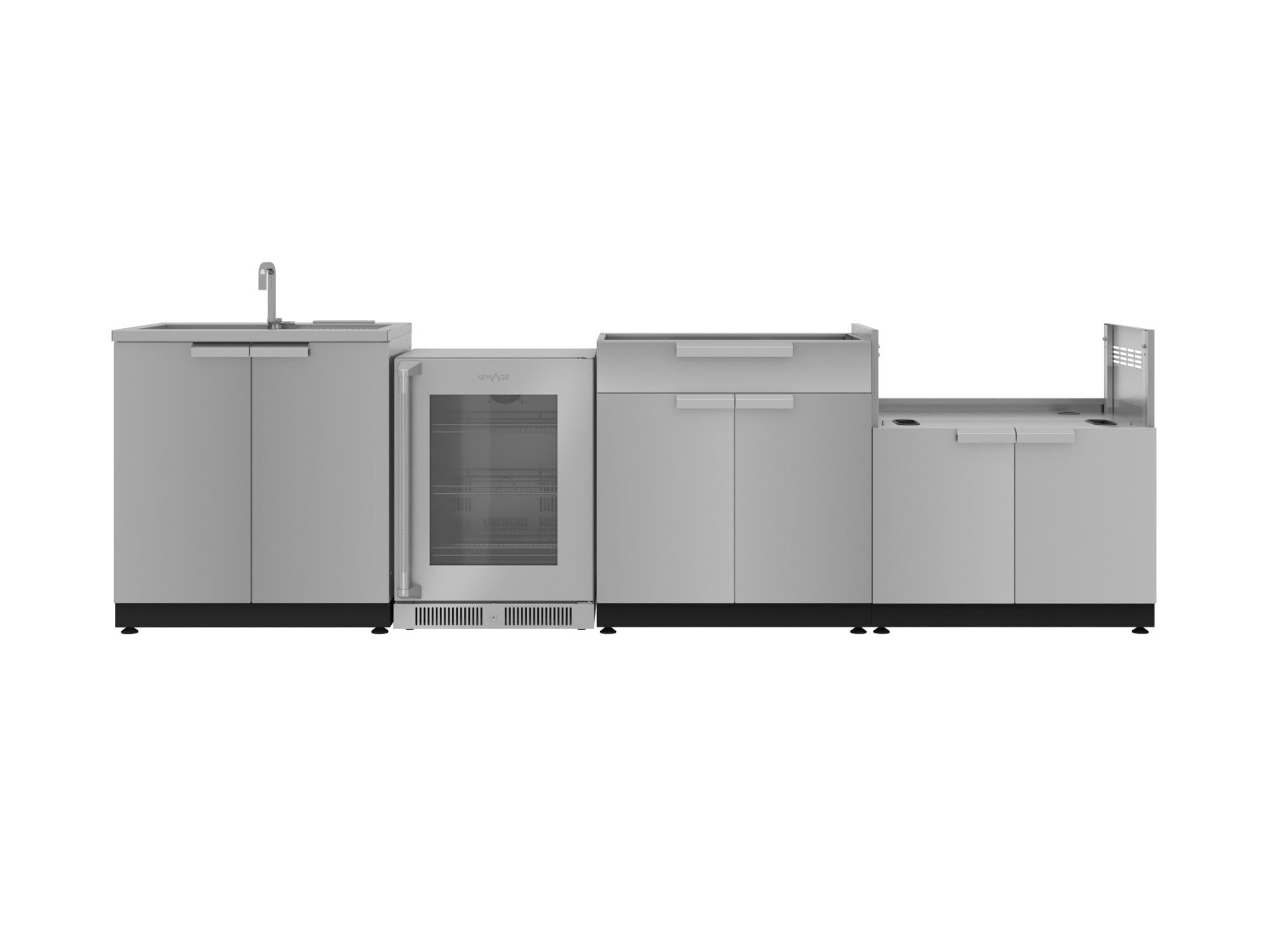 OKC SS 4pc- Sink; Bar; 33 IGC; Fridge w Glass Door