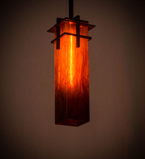 Meyda 6.5"Sq Quadrato Firebird Pendant