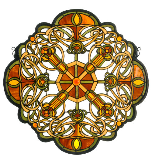 Meyda 25"W X 25"H Galway Medallion Stained Glass Window
