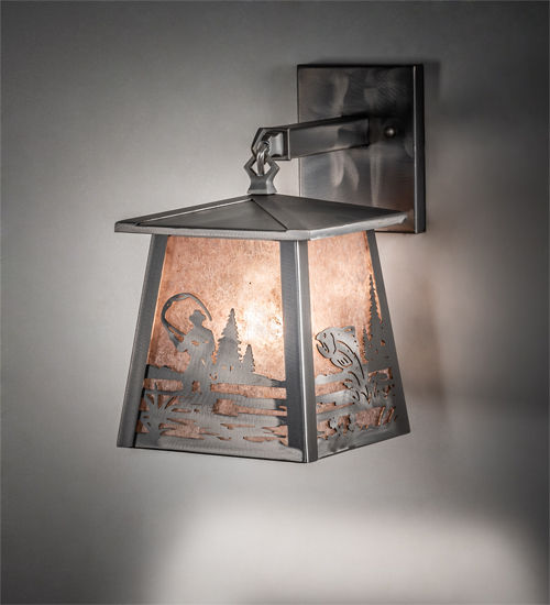 Meyda 7" Wide Fly Fisherman Hanging Wall Sconce — MEY-15684