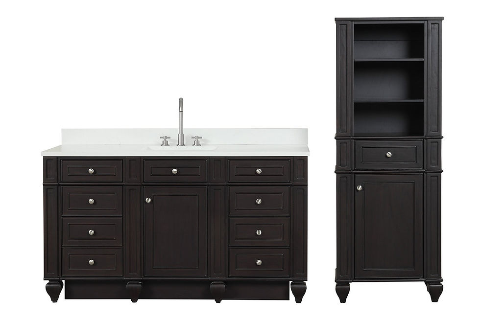 Thumbnail: Winston 60" Single Sink Vanity with White Quartz Top