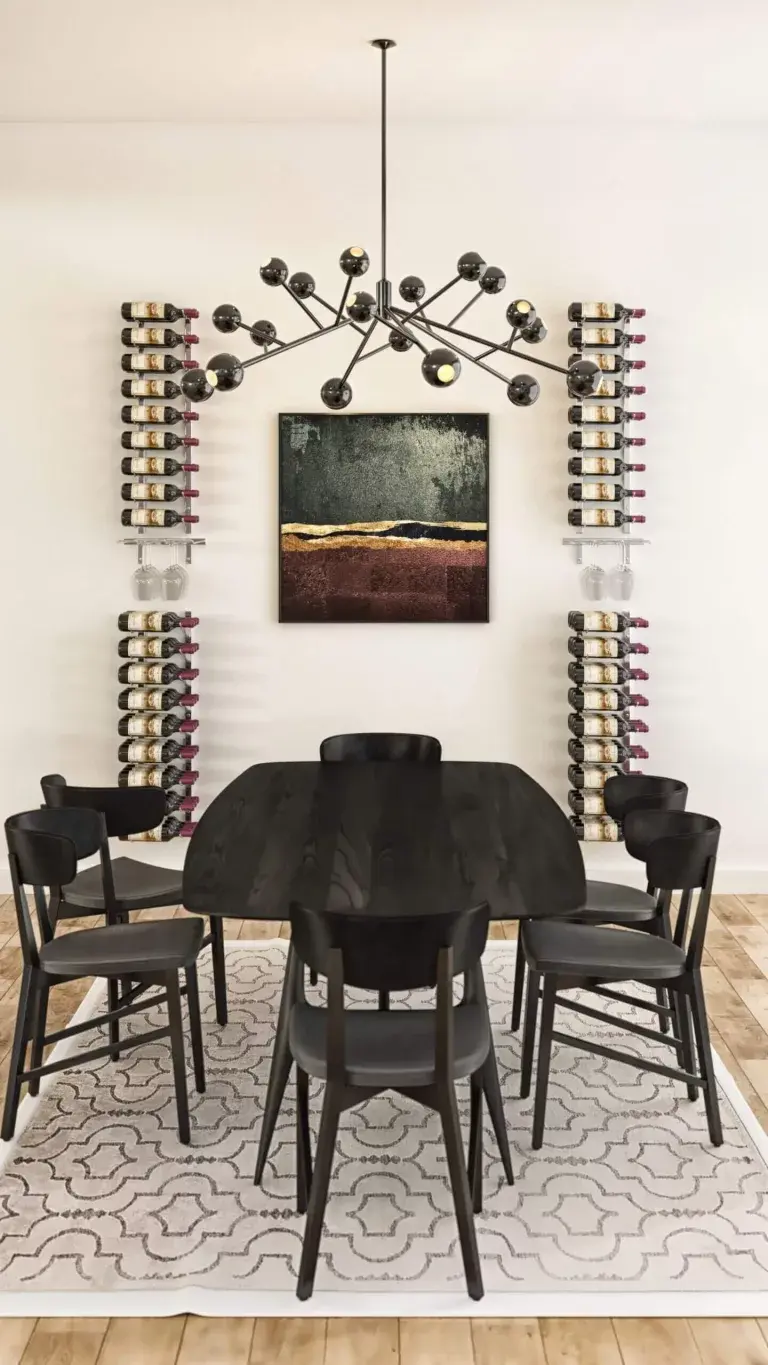 Thumbnail: W Series Glass & Bottle Kit (wall mounted metal wine & glass storage)
