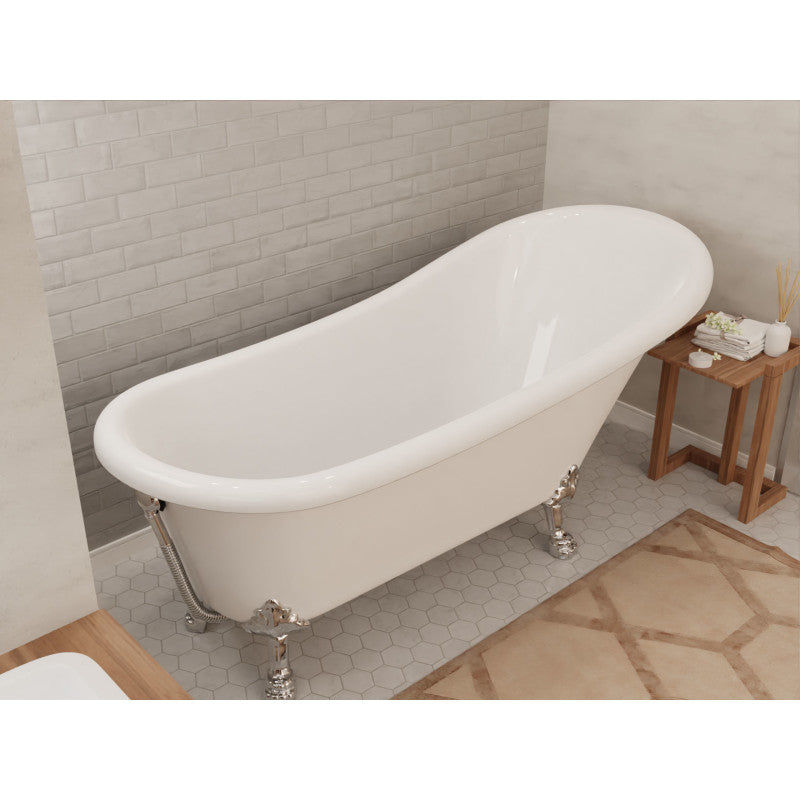 Thumbnail: Clawfoot Series 67 in. x 30 in. Soaking Freestanding Bathtub with Center Drain i