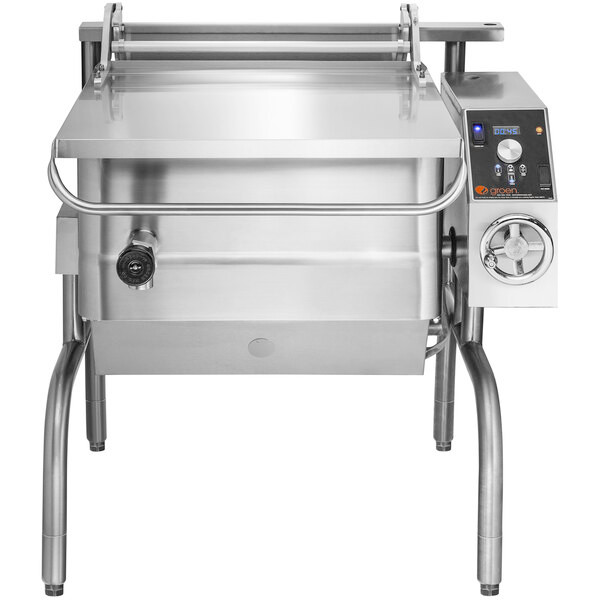 Groen BPM-30GC Stainless Steel 30-Gallon Tilting Natural Gas Braising Pan – 104