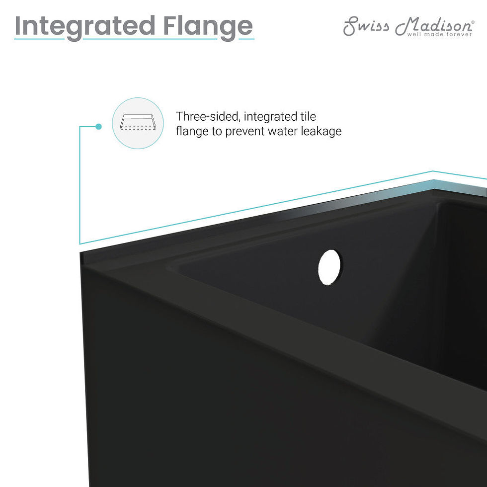 Thumbnail: Swiss Madison Voltaire 48" x 32" Left-Hand Drain Alcove Bathtub w/
