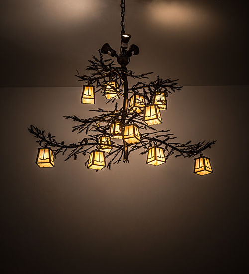 Meyda 52"W Pine Branch Valley View 12 LT Chandelier
