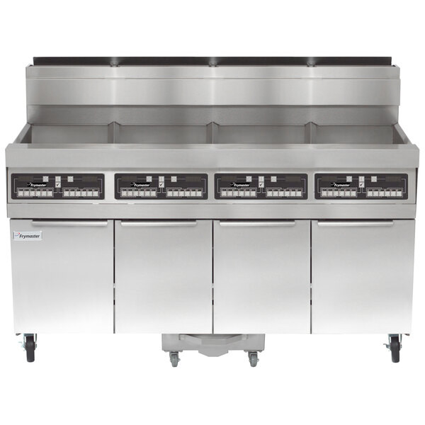 Frymaster SCFHD460G 320 lb. 4 Unit Liquid Propane Floor Fryer System with CM3.5