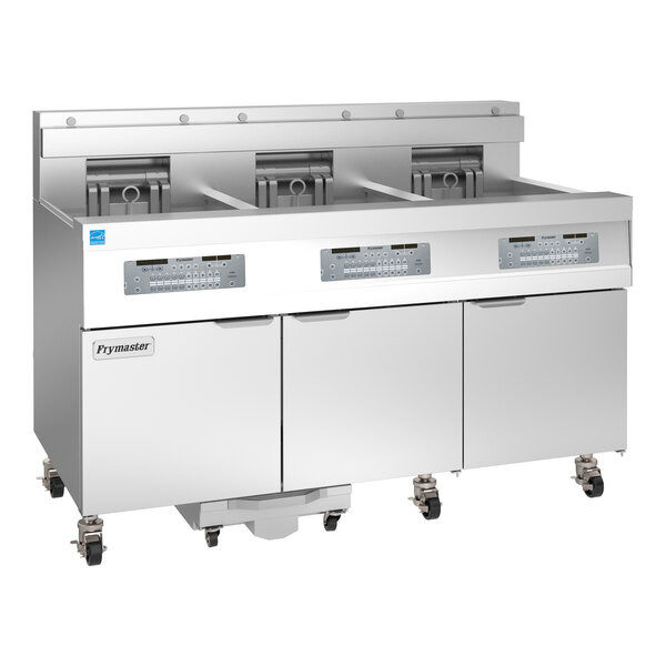 Frymaster 31814EF Oil Conserving 180 lb. Electric 3 Unit Floor 3693814EFS3C