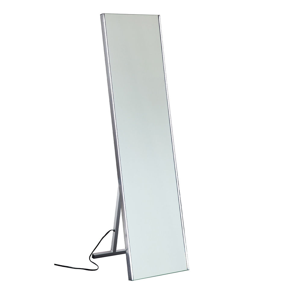 Thumbnail: vanityart Lighted Tabletop Makeup Mirror in Smoked Glass & Brushed VA3AS