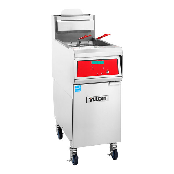 Vulcan 1VHG50D-LP QuickFry Series 50 lb. Liquid Propane Floor Fryer with Digital