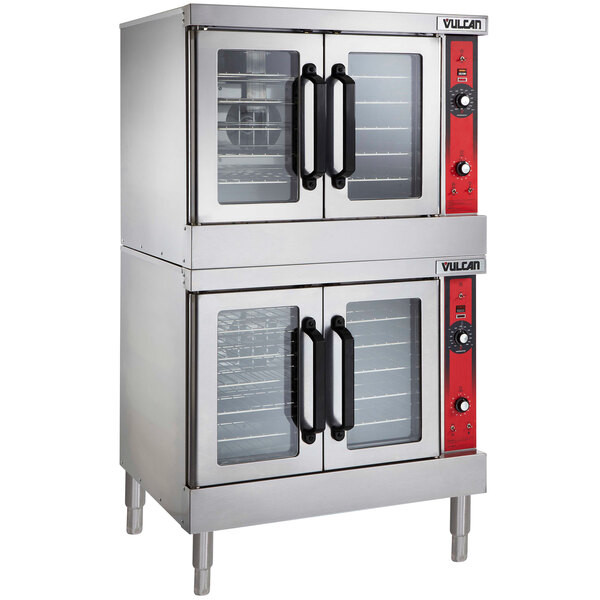 Vulcan VC44GC-NAT Natural Gas Double Deck Full Size Gas Convection Oven with Com