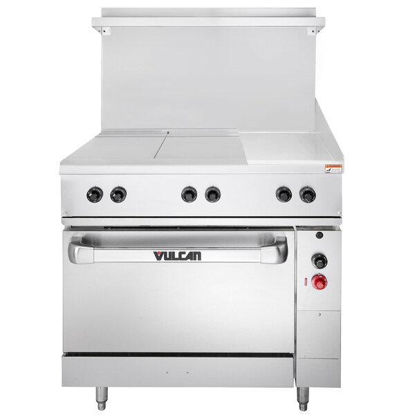 Vulcan EV36S-2HT12G208 Endurance Series 36″ Electric Range with 2 Hot Tops, 12″