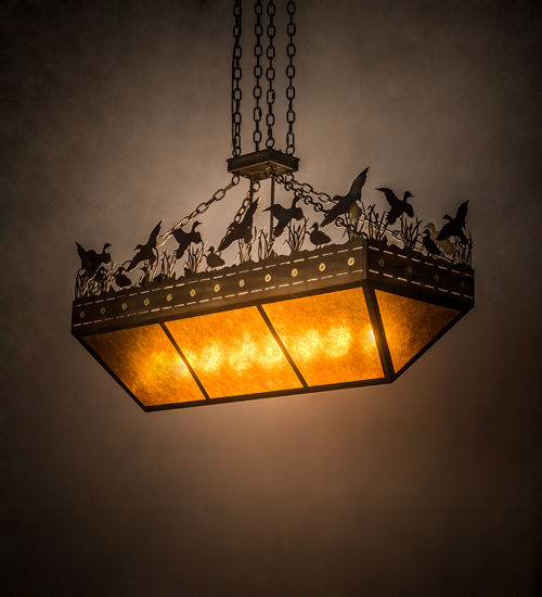 Meyda 48"L Ducks in Flight Inverted Pendant