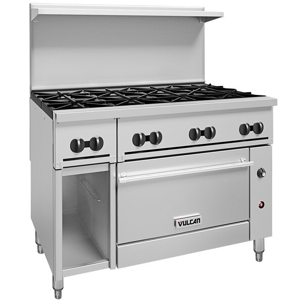 Vulcan 48S-8BN Endurance Natural Gas 8 Burner 48″ Range with Standard Oven and 1