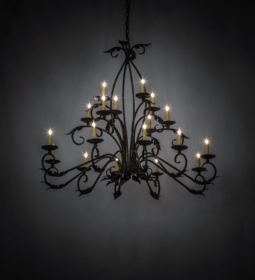 Meyda 56" Long Windsor 18 Light Oblong Chandelier