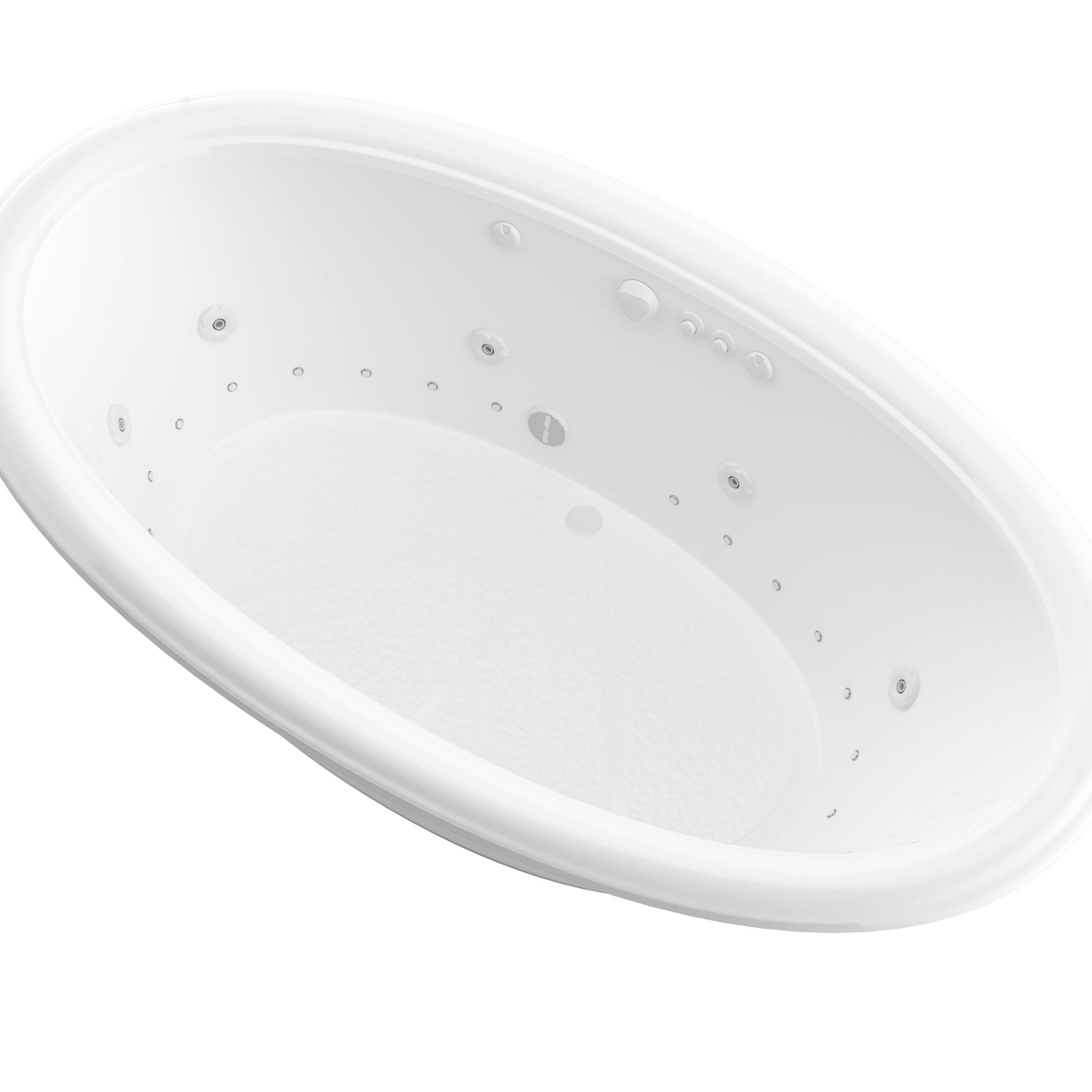 Atlantis Whirlpools Petite 44 x 78 Oval Air & Whirlpool Jetted Bathtub 4478PCDL