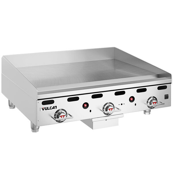 Vulcan MSA36-102 36″ Countertop Liquid Propane Griddle with Snap Action Thermost