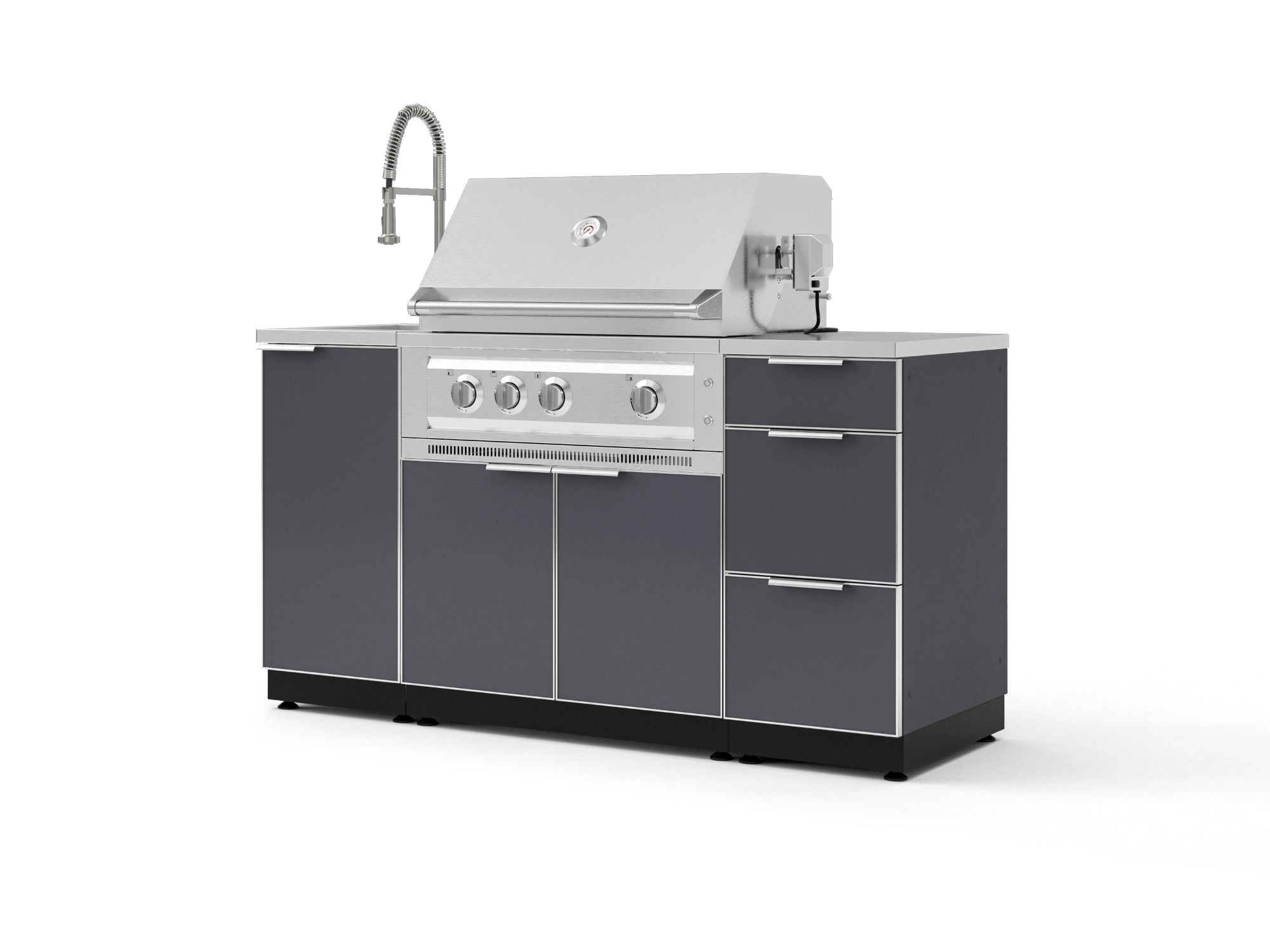 "OKC-16""Aluminum 5 pc Set- 3 Drawer, Sink 33""IGC, 33""NG Platinum