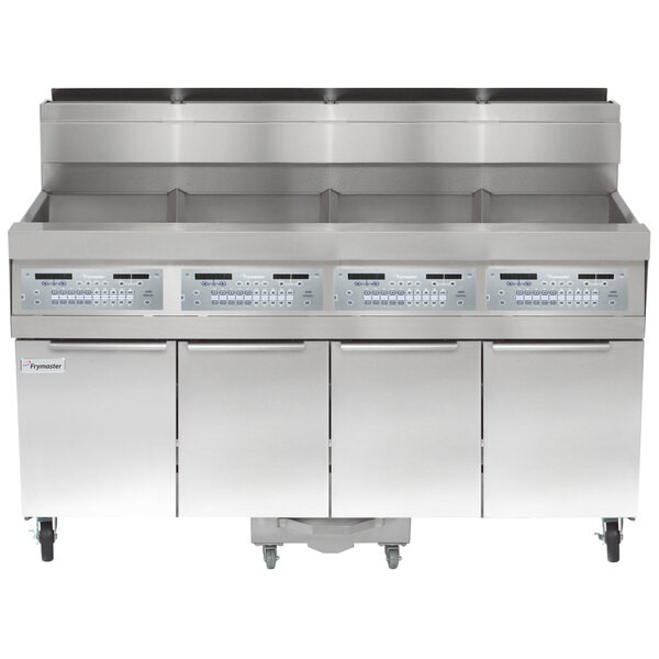 Frymaster SCFHD450G 200 lb. 4 Unit Liquid Propane Floor Fryer System with SMART4