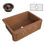 Thumbnail: Florina Farmhouse Handmade Copper 30 in. 0-Hole Single Bowl Kitchen Sink with Fl
