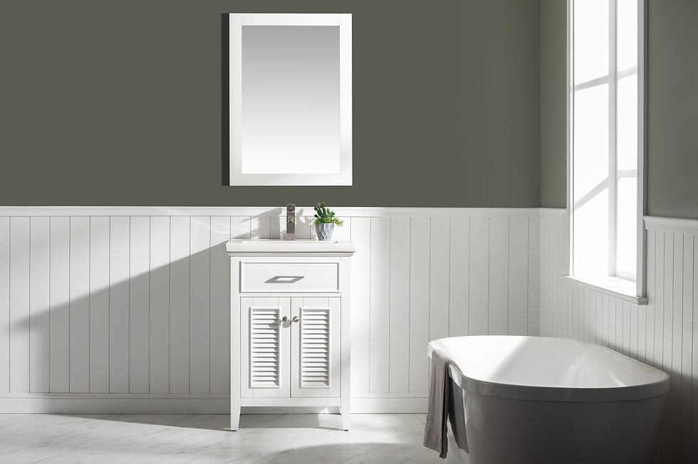 Thumbnail: Design Element Bath Kitchen Cameron 24" Single Sink Vanity w/ Porcelain