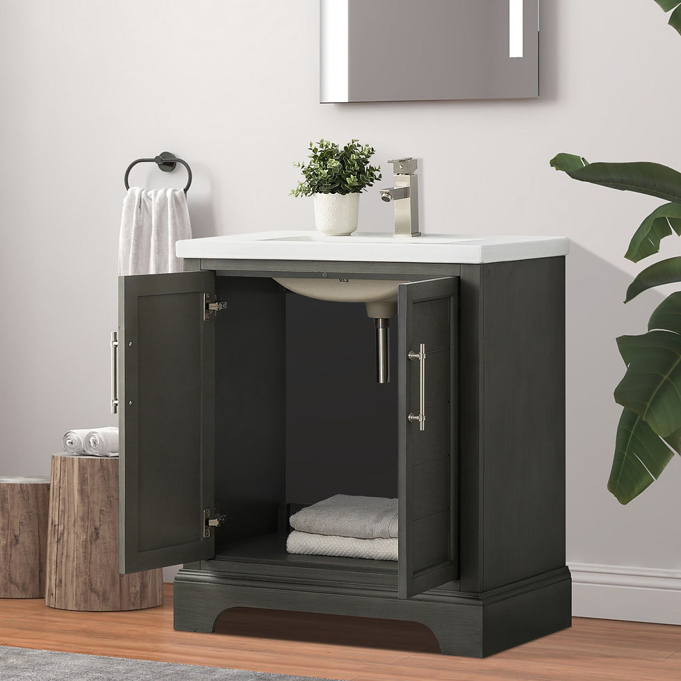 Thumbnail: vanityart 30x22x34.5’’ Single Sink Freestanding Bath Vanity w/ Stone Top