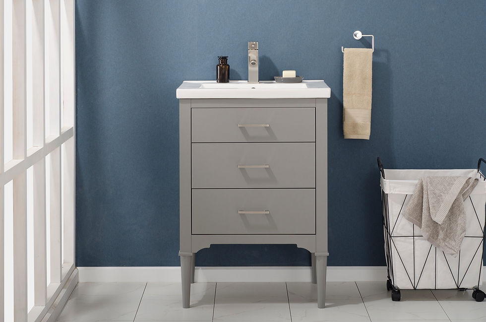 Thumbnail: Design Element Bath Kitchen Mason 24" Single Sink Vanity w/ Porcelain