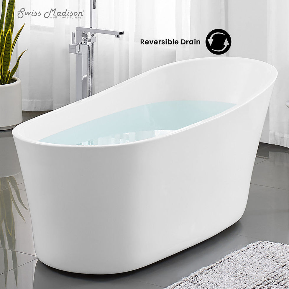 Thumbnail: Swiss Madison Sublime 67" Single Slipper Freestanding Bathtub