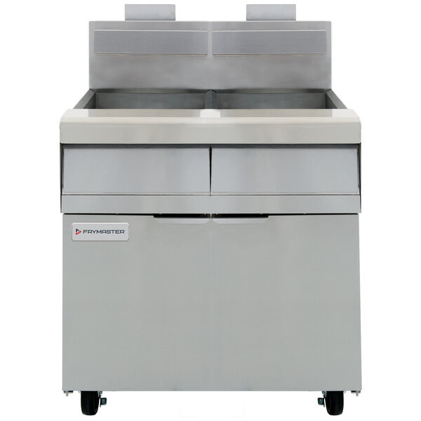 Frymaster MJ250 Liquid Propane Floor Fryer with Millivolt Controls and (2) 50 lb