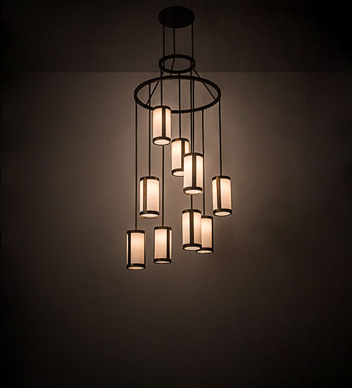 Meyda 35" Wide Cartier 9 LT Cascading Chandelier