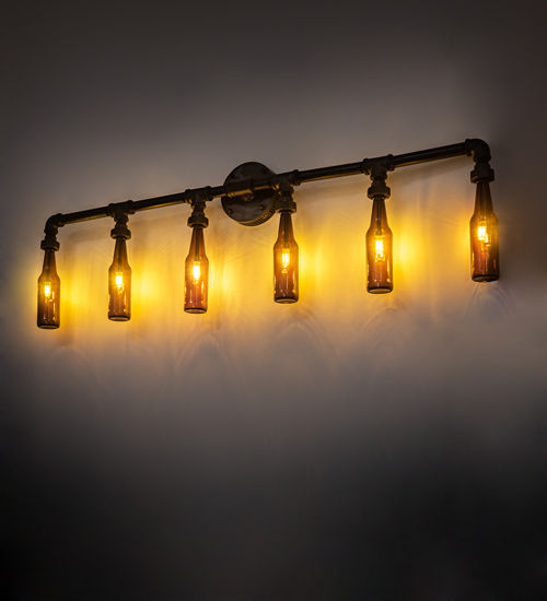 Meyda 48" Wide PipeDream Bottle Wall Sconce